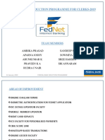 Federal Bank clerk induction programme areas