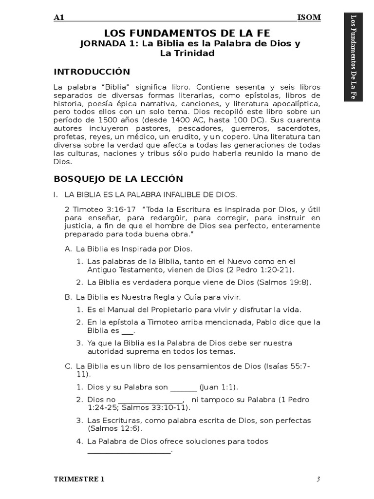 Fundamentos de la Fe Cristiana | PDF | Bautismo | Jesús