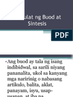 Pagsulat NG Buod