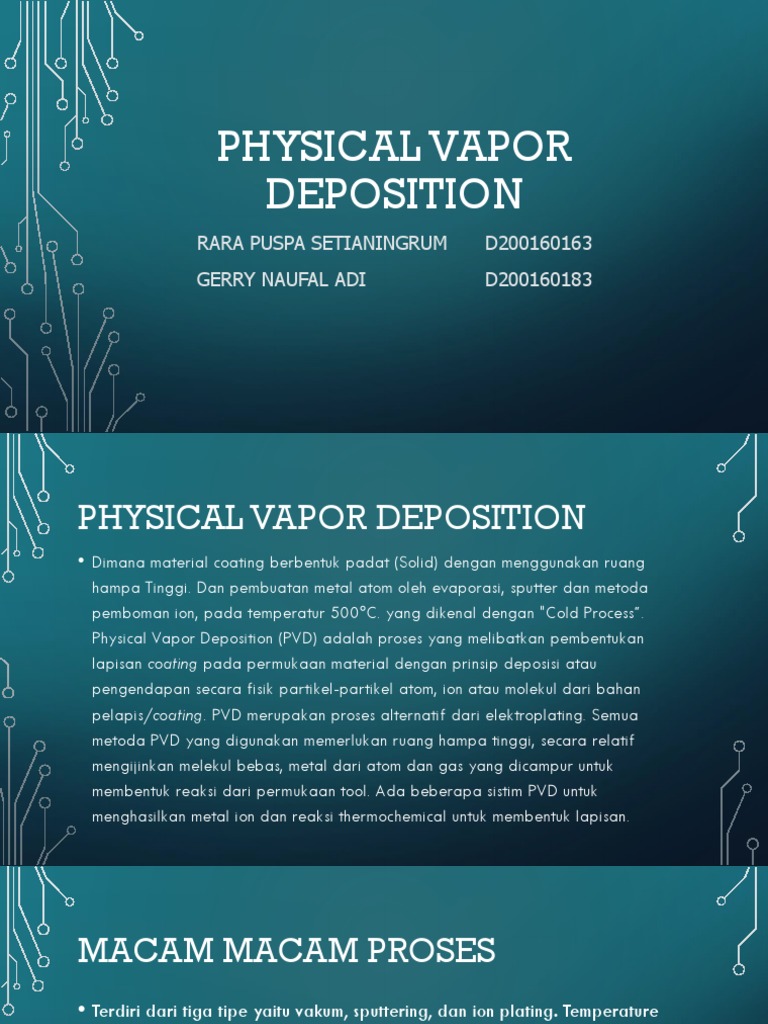 Proses Physical Vapor Deposition (PVD) | PDF | Teknologi & Rekayasa
