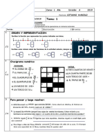 EVALUACION MATEMATICA 31 DE OCTUBRE 2019 1ºA Cotugno Numeros Racionales Tema 1 y 2