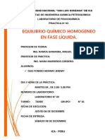 Informe 4 - Equilibrio Químico Homogeneo en Fase Líquida.