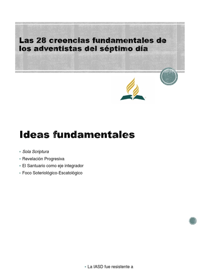 Doctrinas de la Iglesia Adventista | PDF | Iglesia Adventista del ...