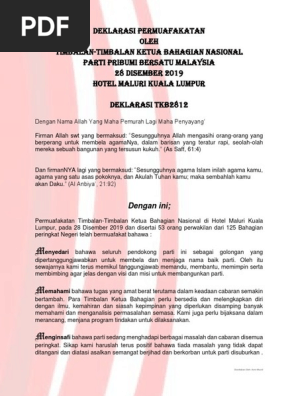 Deklarasi Tkb2812 Tkb Nasional Pdf
