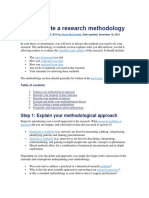 How To Write A Research Methodology