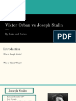 Victor Orban Vs Joseph Stallin