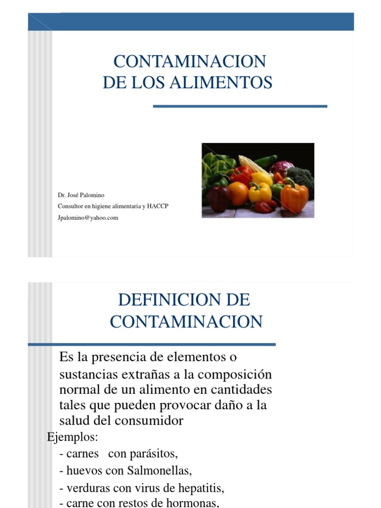 Contaminación de Alimentos: Tipos y Ejemplos | PDF | Alimentos ...