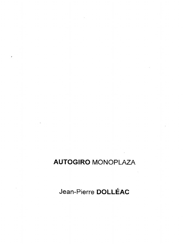 Autogyro Monoplaza PDF | PDF