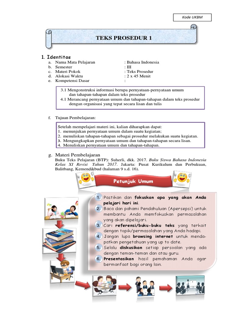 Buat Ukbm 3 1 4 1 Teks Prosedur Pdf