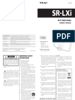 TEAC Srlxi User Manual