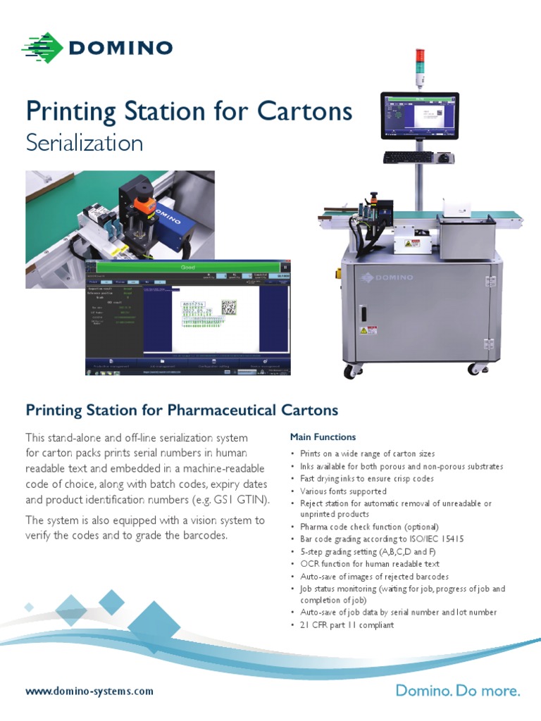 Domino Serialization Solution A4 2pp V3 WEB | PDF | Barcode | Computer ...