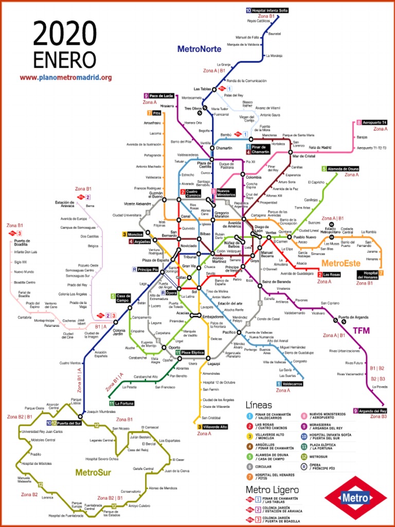 Plano Metro Madrid 2020 Big | PDF