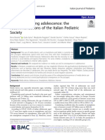 Media Use During Adolescence: The Recommendations of The Italian Pediatric Society