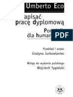 Jak Napisać Pracę Dyplomową, Poradnik Dla Humanistów - Umberto Eco PDF