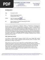 Christina School District - Compliance Monitoring Memo 2019-2020