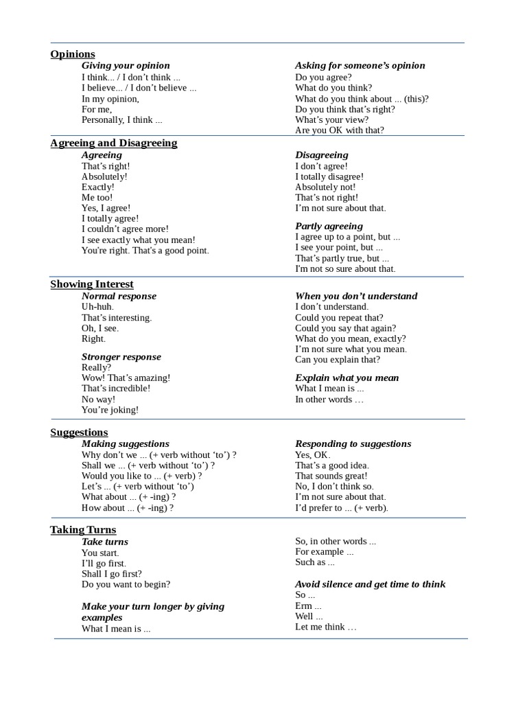 Effective Opinion Expression Techniques | PDF