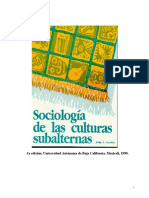 Sociologia de Las Culturas Subalternas