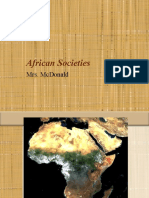 African Societies: Mrs. Mcdonald