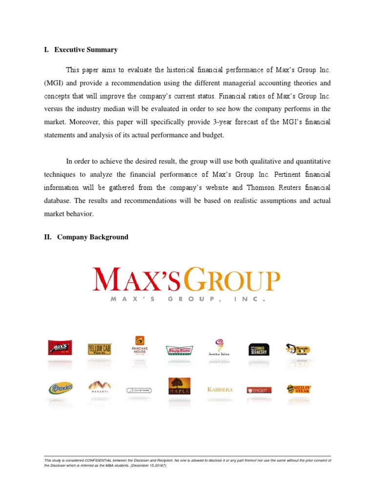 Max's Group Inc. Financial Performance Analysis | PDF | Equity (Finance ...