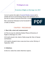 Muslim Women (Protection of Rights on Marriage) Act, 2019