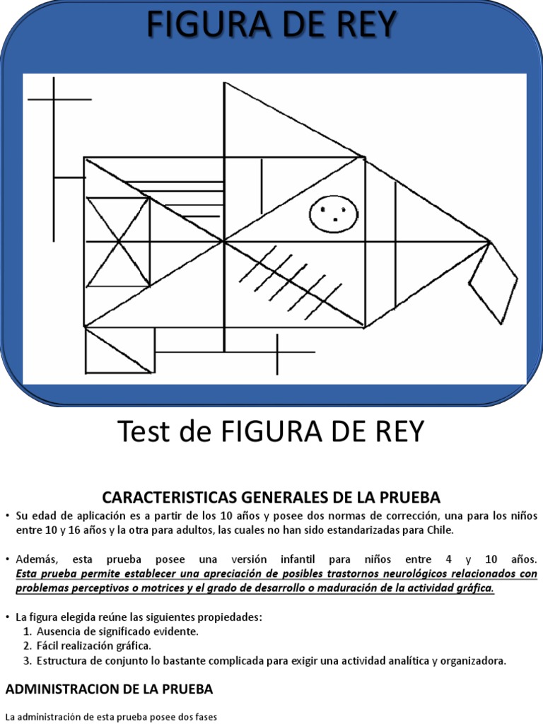 Test de Figura de Rey: Guía y Corrección | PDF | Cognición | Ciencia ...