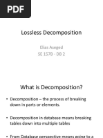 Lossless Decomposition