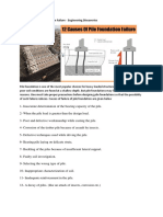 12 Causes of Pile Foundation Failure