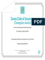 Club Champion Award Certificate Border - Form A4 PDF