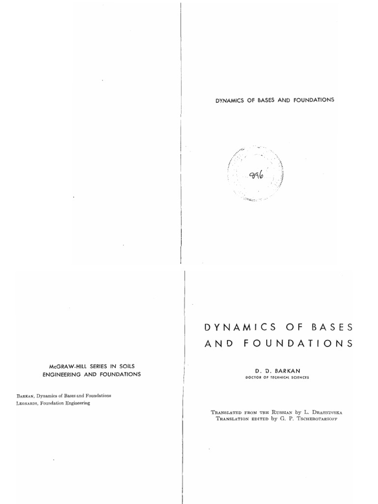 Pari Tamang Sex Bf - Dynamics of Bases & Foundations (D.D. Barkan) | PDF