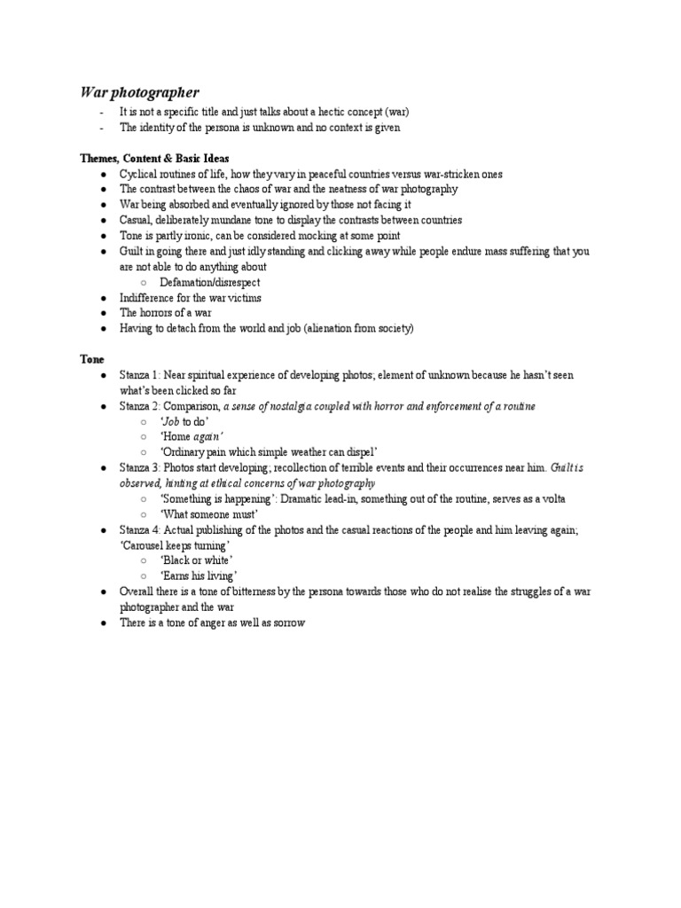 Carol Ann Duffy Poem Notes Themes And Tone Download Free Pdf