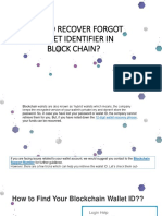 How To Recover Forgot Wallet Identifier in Blockchain