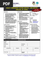 QMS Auditor / Lead Auditor Course