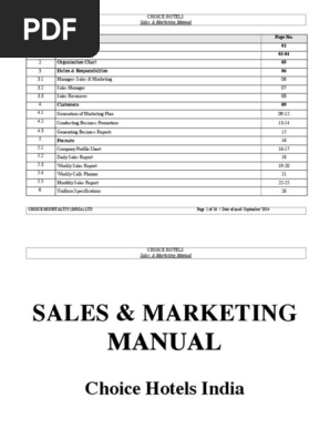 Sales & Marketing SOP Hotel