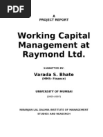 Working Capital Management at Raymond Ltd.