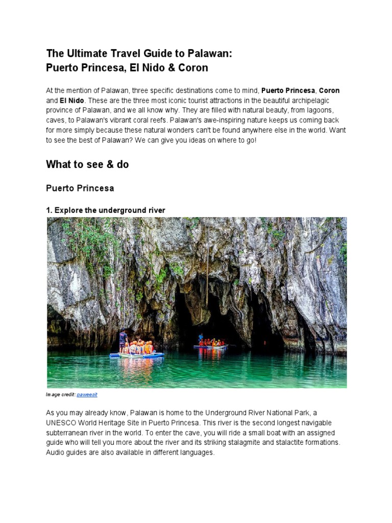 Klook Palawan Travel Guide | PDF | Nature