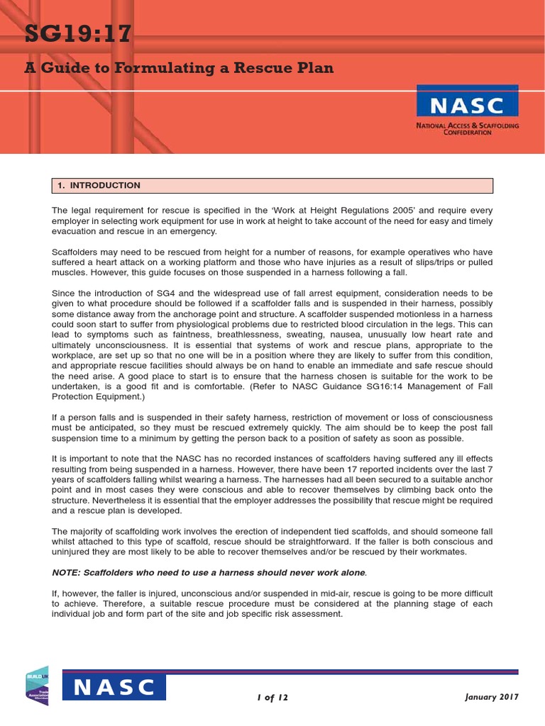 SG19 - 17 A Guide To Formulating A Rescue Plan PDF | PDF | First Aid ...