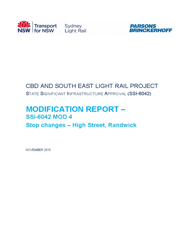 High Street Stop Modifications Report | PDF | Land Transport ...