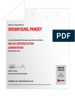 Red Hat Certificate RHCSA-rhel Shivam Sunil Pandey