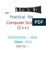 Anuj C++ Practical File