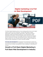 Full Stack Digital Marketing Vs Full Stack Web Development