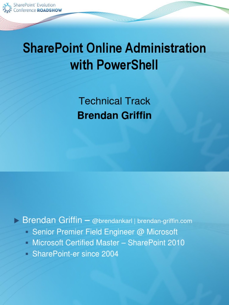 PowerShell for SharePoint Online Admin | PDF | Share Point | World Wide Web