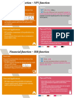 Financial functions - NPV and IRR