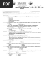 Third Quarter Exam Mapeh grade 10 | Global Health | Hiv/Aids