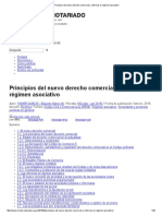 Principios del nuevo derecho comercial y reformas al régimen asociativo