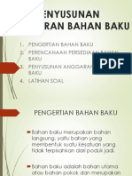 ANGGARAN BAHAN BAKU CV MANTAP