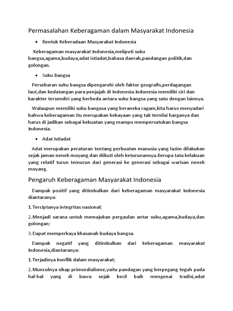 Menghadapi Tantangan Keberagaman di Masyarakat Desa
