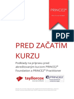 PRINCE2® Pred Začatím Kurzu SK