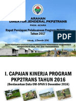 Arahan Dirjen PKP2Trans Tahun 2016