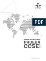 Especificaciones Prueba Ccse 2017