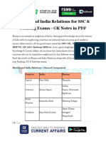 Bhutan and India Relations For SSC Banking Exams GK Notes in PDF